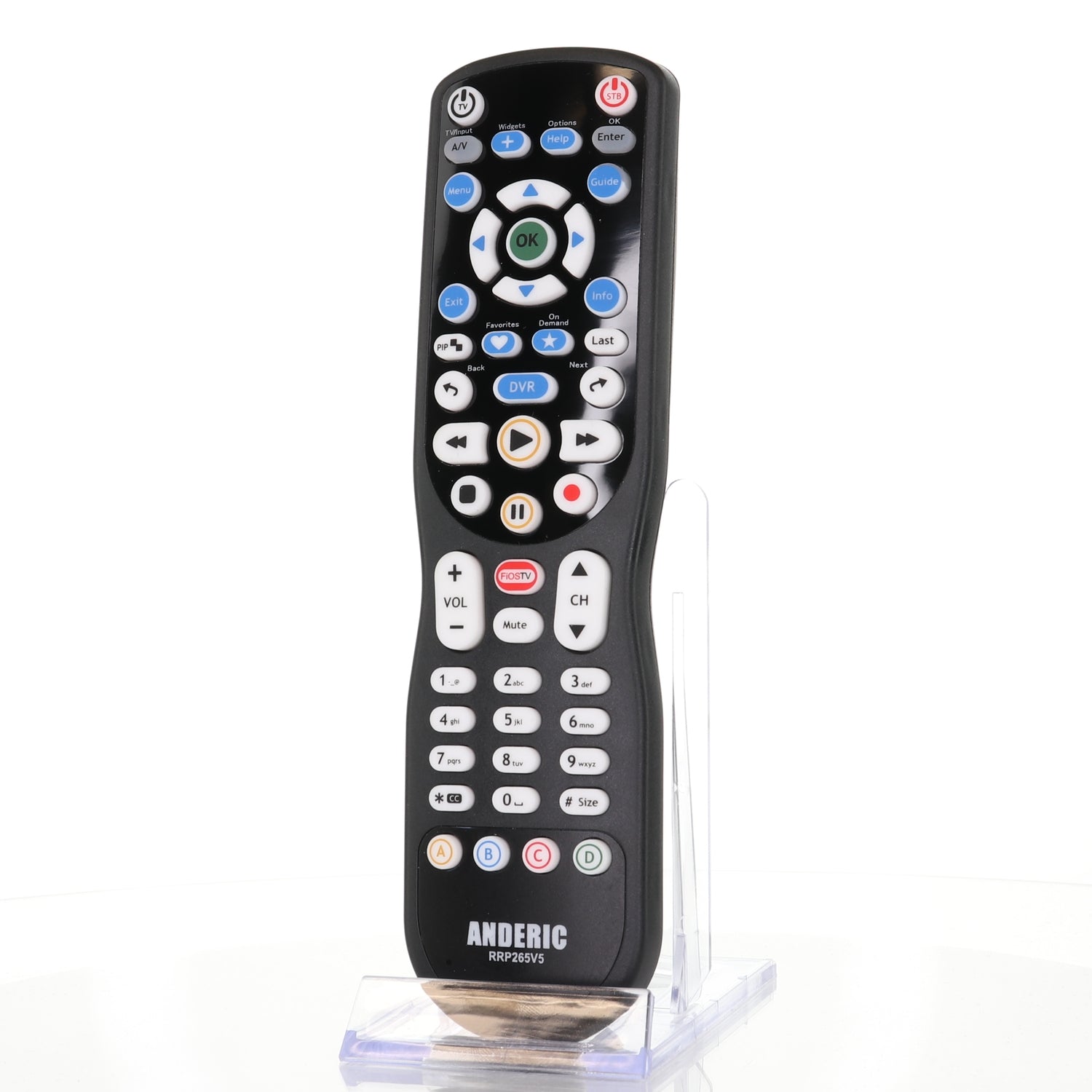 Anderic RRP265V5 Replacement 2-Device Universal Remote Control for Ver