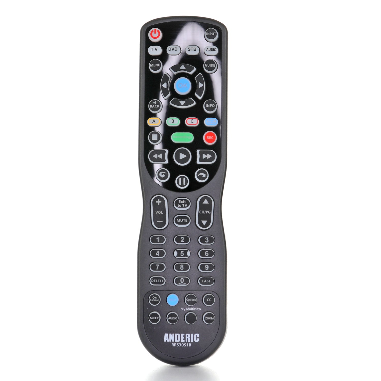 Anderic RRS30S1B 4-device Universal Remote Control for AT&T U-VERSE Cable Set top boxes with Learning | S30-S1A, 5601BC0001R, S30-S1B