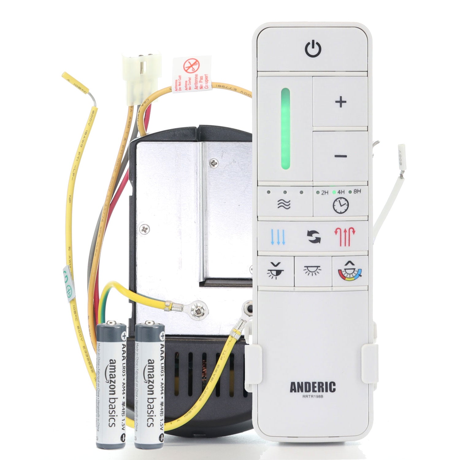 Anderic MR205A-D / TR198B Replacement Ceiling Fan Remote Control Kit f
