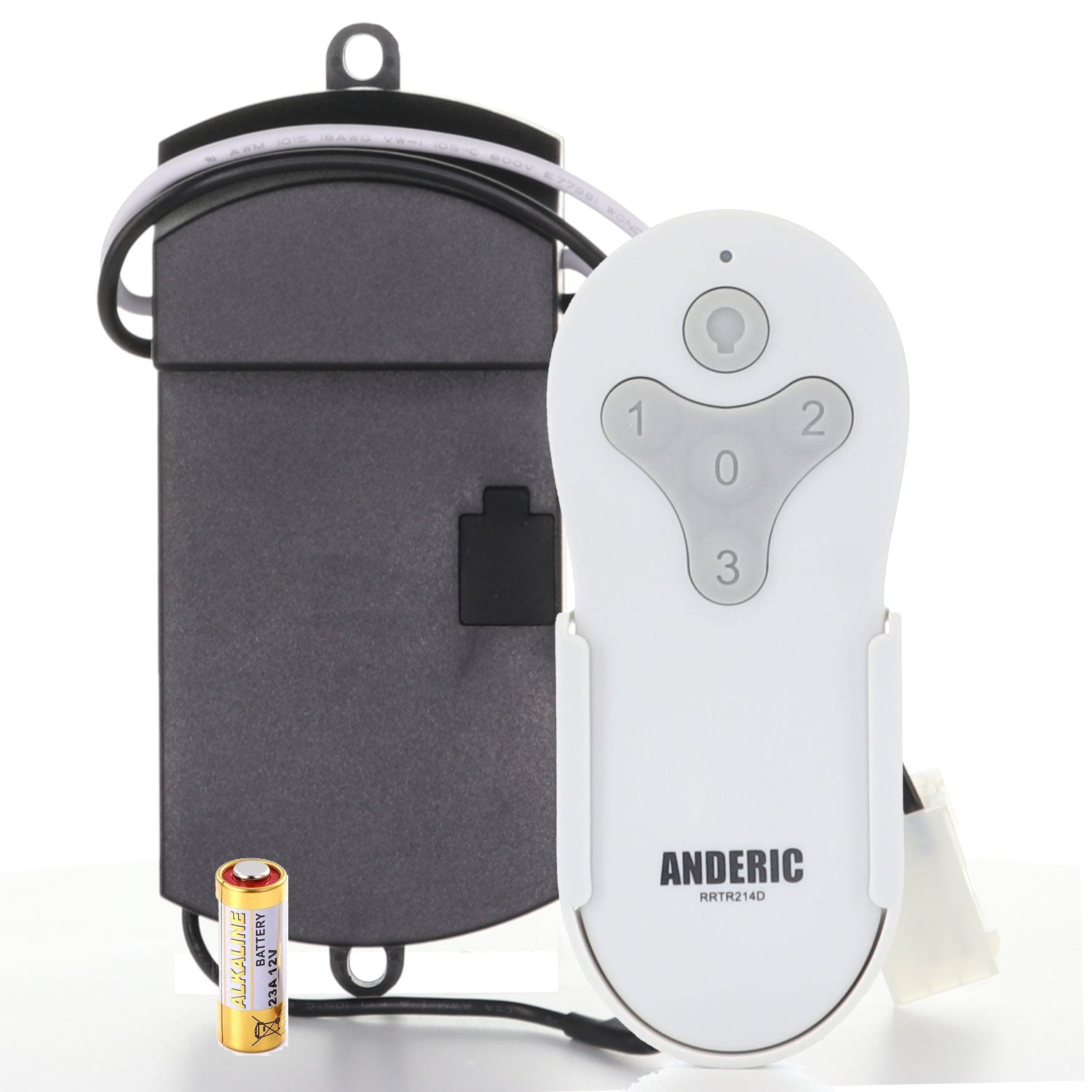 Anderic RRTR214D-MRAC06S1M-KIT Replacement Ceiling Fan Remote Control Kit for Harbor Breeze Mazon Ceiling Fans