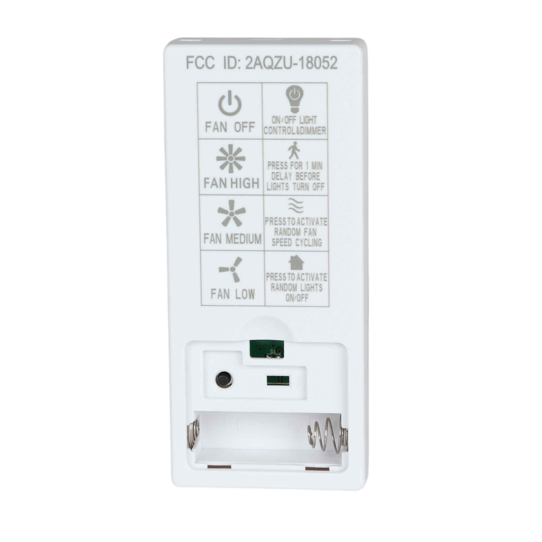 Mando a distancia de repuesto para ventilador de techo Anderic RRTRA049G1M para Harbor Breeze 2AQZU-18052 | 304 MHz