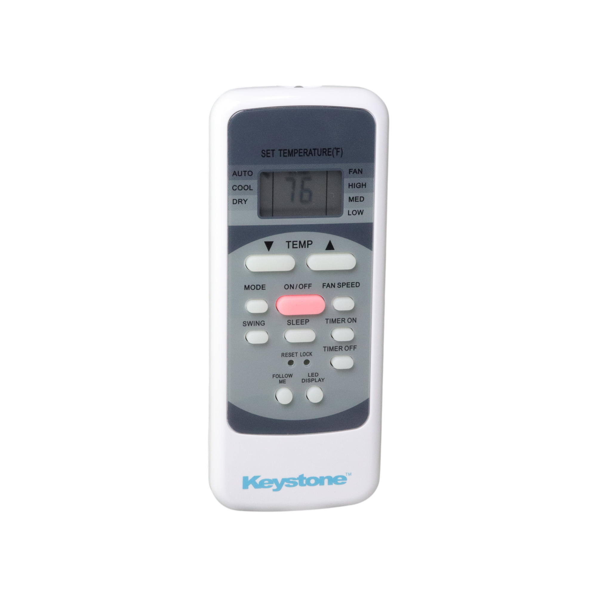Télécommande pour climatiseur portable Keystone Rg51I38/BGCEFU | Écran LCD - 17317000A00661