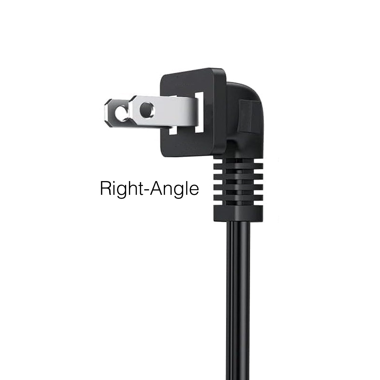 LG TV AC Power Cable | Right-Angle C7 Figure-8 Female to Right-Angle 2-Prong Male | Non-Polarized - EAD63505502