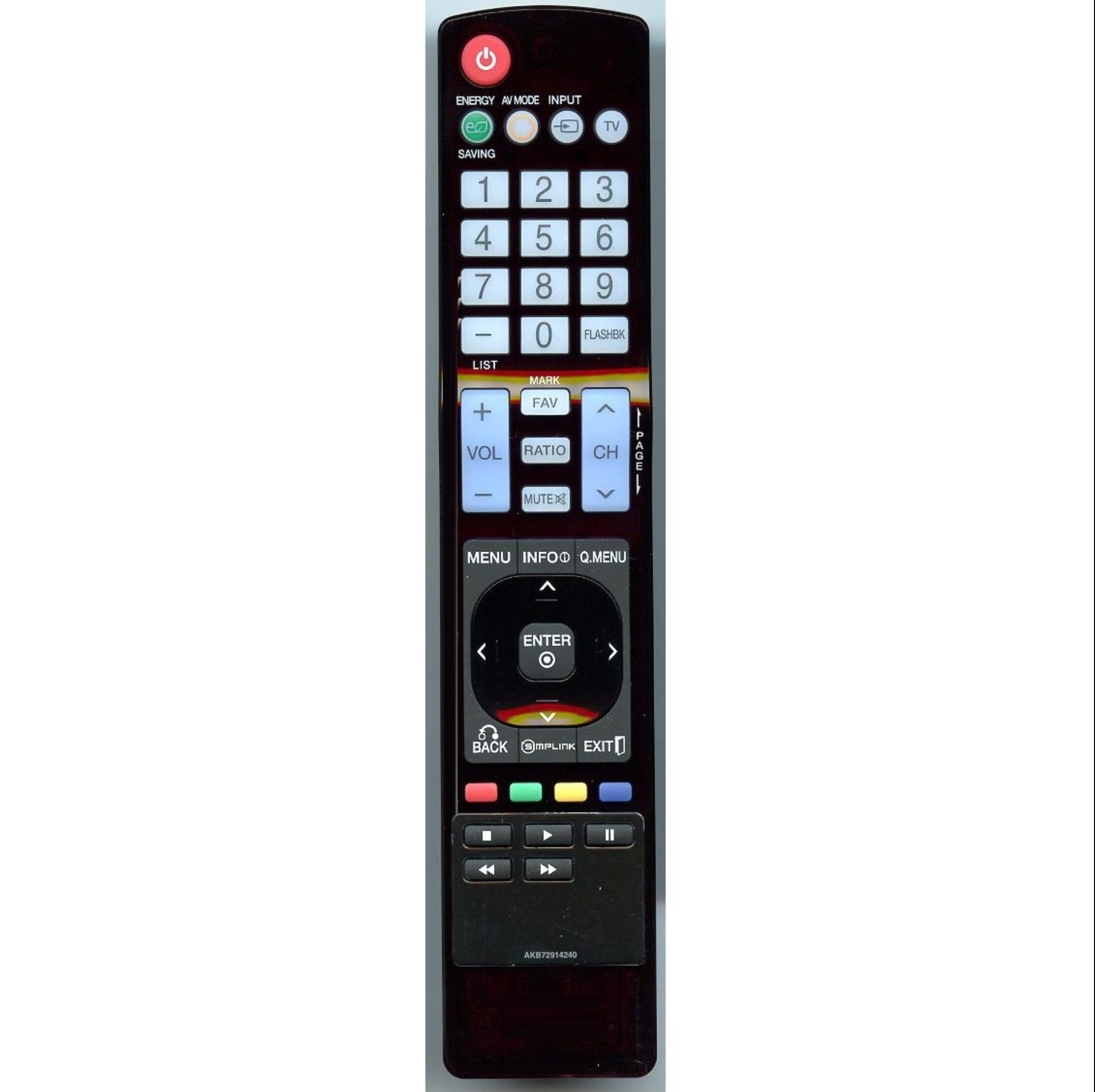 LG AKB72914240 TV Remote Control
