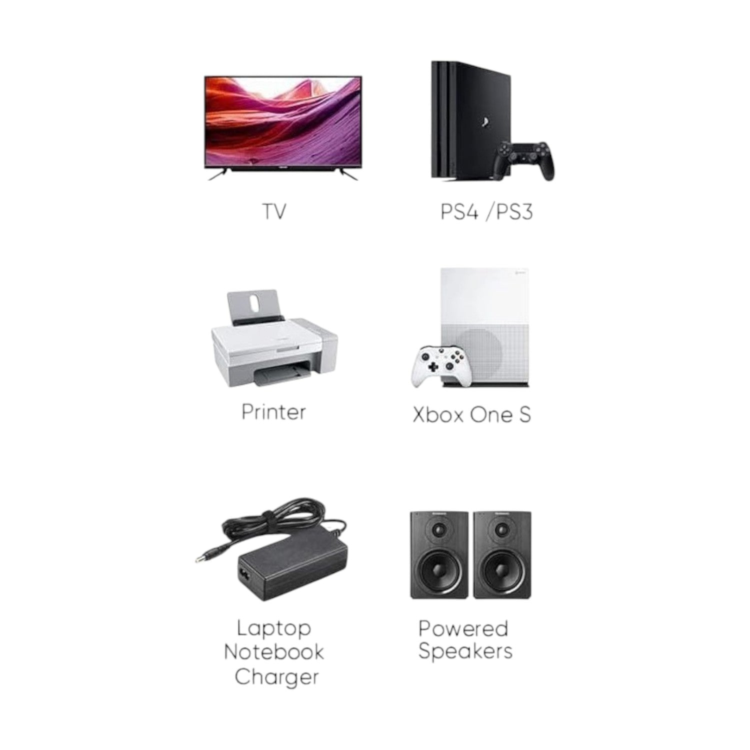 ANDERIC AC Power Cable Cord | 2 Prong Male to C7 (Figure 8) | 6 foot - C7STRAIGHT6