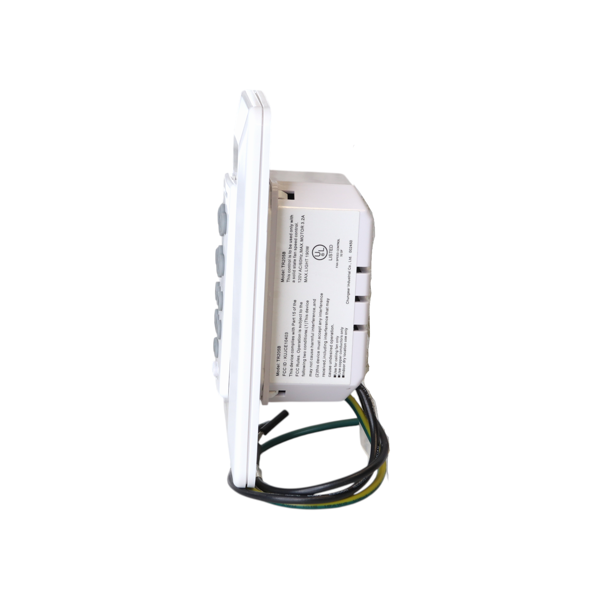 Fanimation TW206 Wall Switch Ceiling Fan Remote Control | DC Fans | Variable Speed, Reverse - TW206