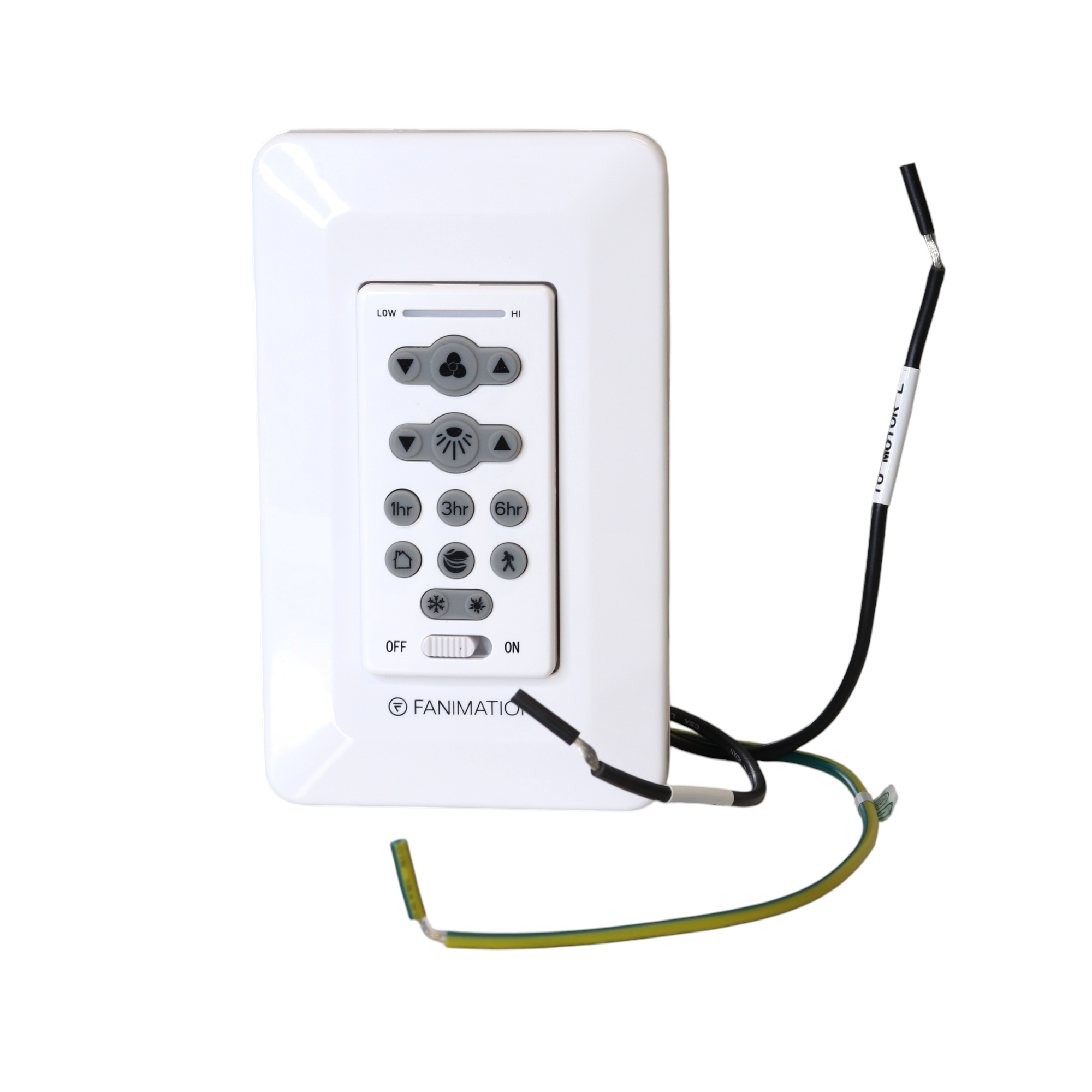 Fanimation TW206 Wall Switch Ceiling Fan Remote Control | DC Fans | Variable Speed, Reverse - TW206