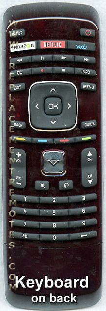 Vizio XRV1TV3D TV Remote Control