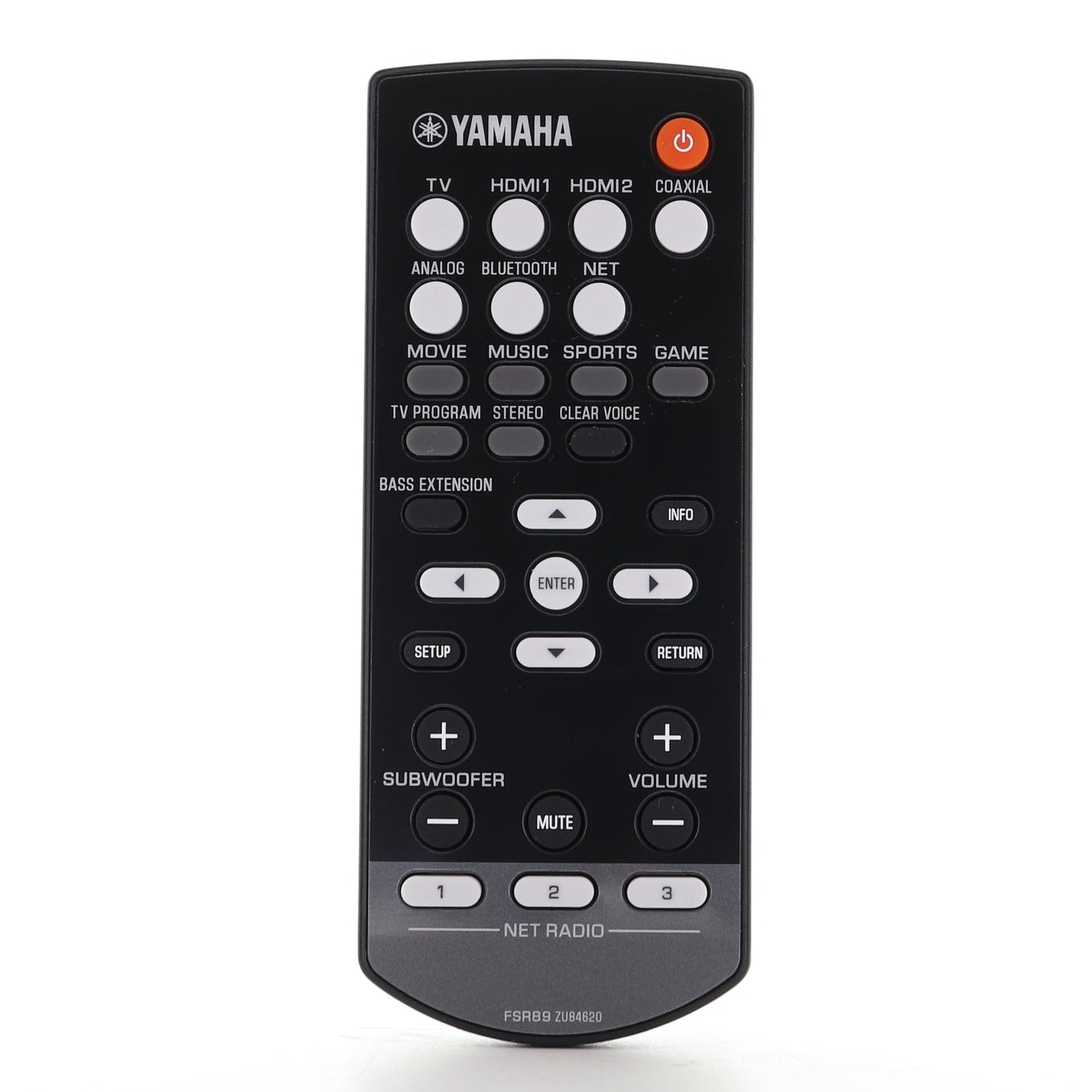 Control remoto para barra de sonido Yamaha FSR89 - ZU846200