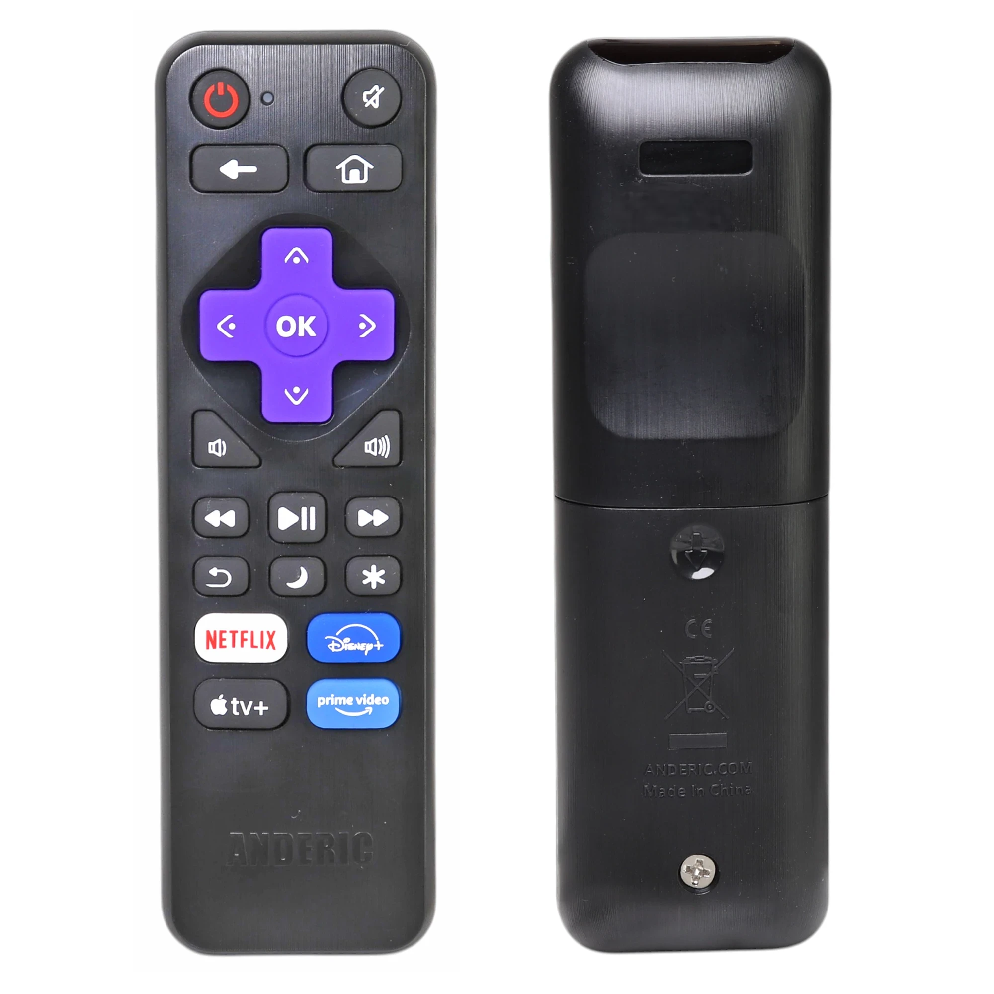Anderic Substitute for Roku Premire RC68 Streaming Remote Control [RRST01]