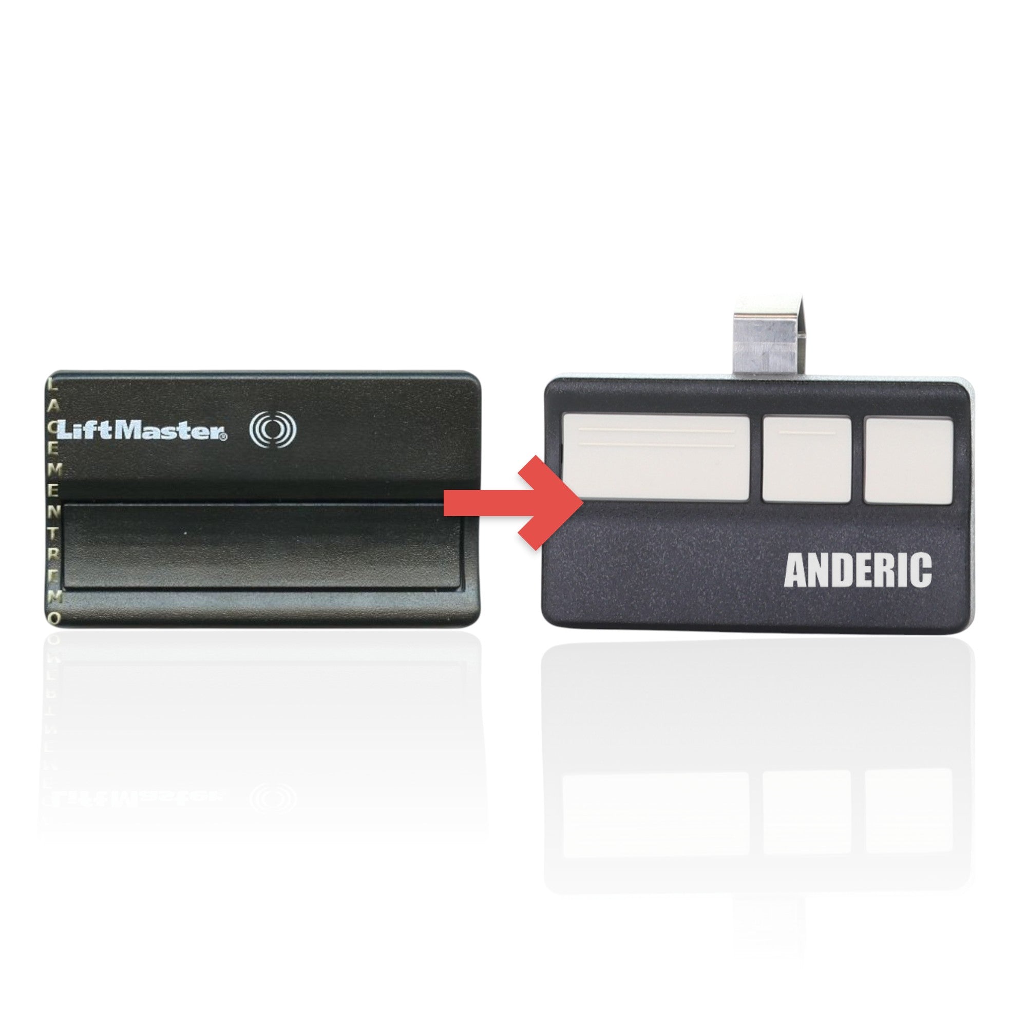 Anderic Substitute for Chamberlain 950D 1-Button 315 Mhz Visor Garage Door Opener Remote Control [973LM]