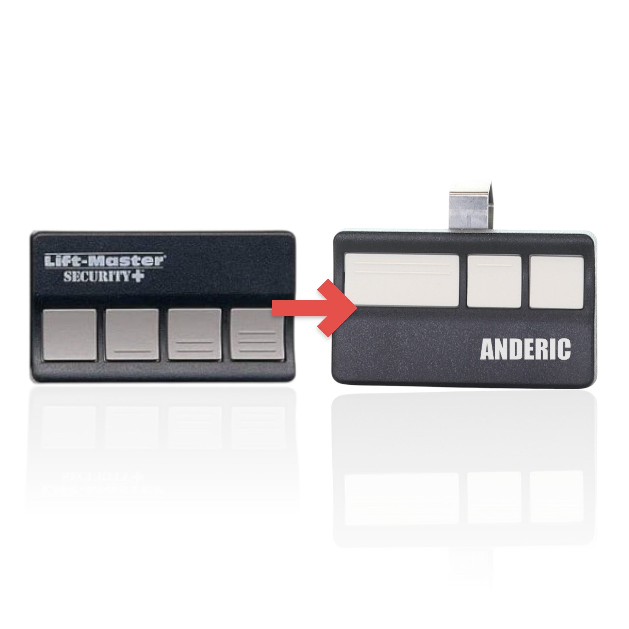 Anderic Substitute for AccessMaster 974LM / 94LM 4-button Vizor 390 MHz Garage Door Opener Remote Control [973LM]