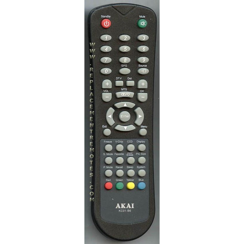 Akai KC01B6 TV Remote Control