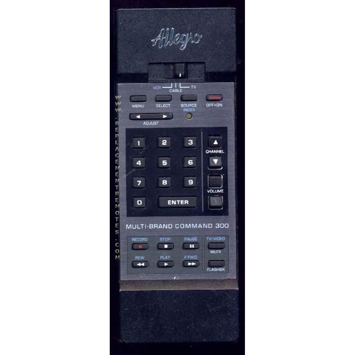 Allegro 15626 VCR Remote Control