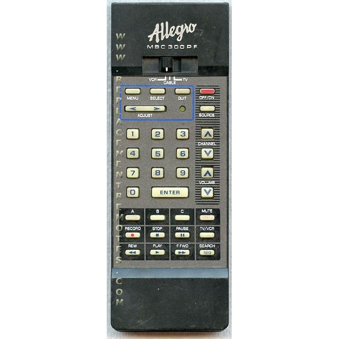 Télécommande TV Allegro MBC300PF