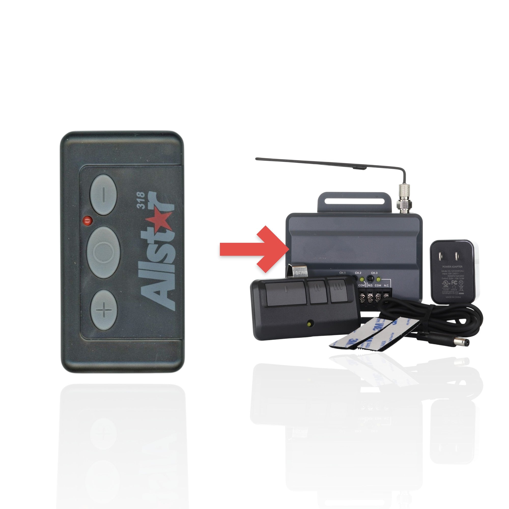 Anderic Substitute Kit for Allstar 110995 Classic QuickCode 318mhz Garage Door Opener Remote Control [RR850LM]