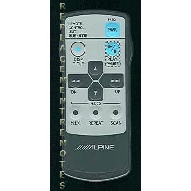 Alpine RUE417S Audio Remote Control