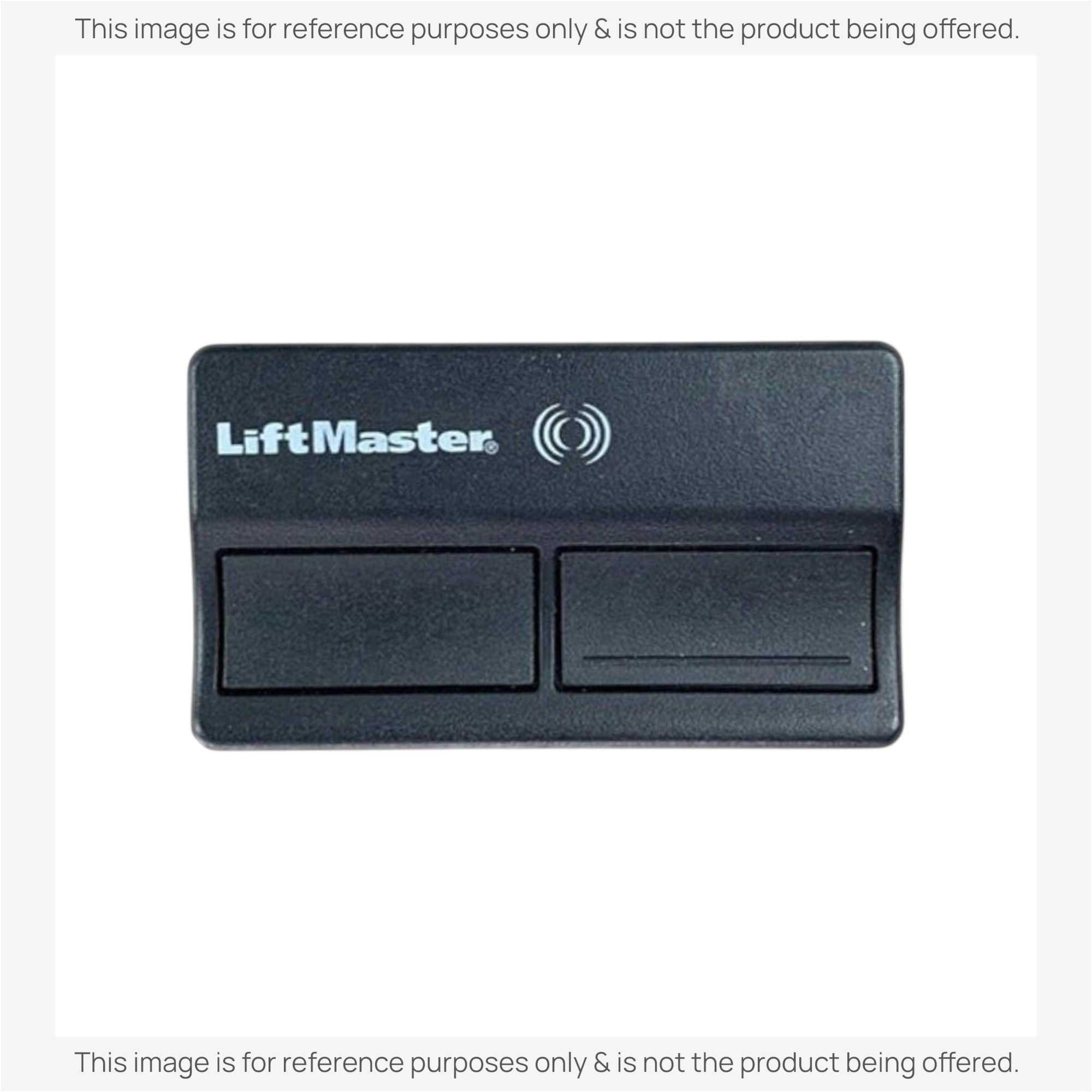 Anderic 2-button garage door opener remote control in black, compatible with LiftMaster 315 MHz systems.