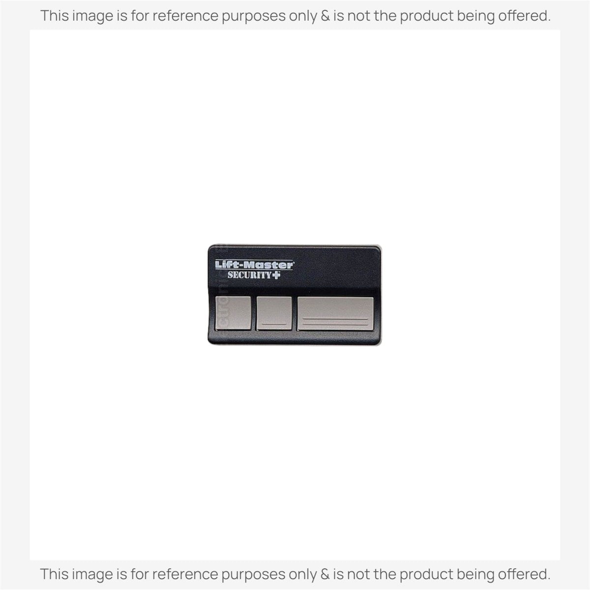 Anderic 3-button garage door opener remote in black with grey buttons, compatible with 390 MHz systems.