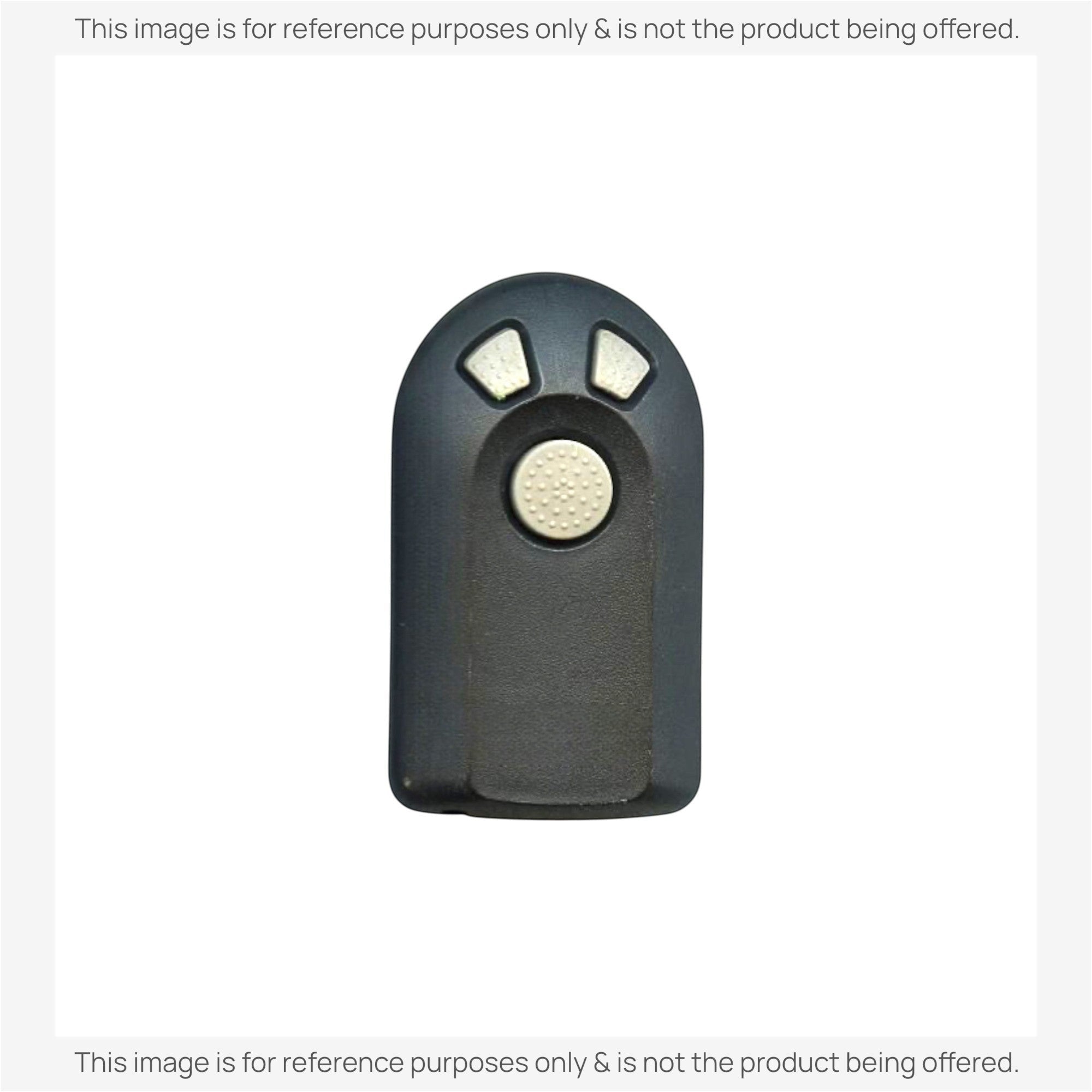Anderic 3-button garage door opener remote in black with silver buttons, compatible with Genie Intellicode systems.
