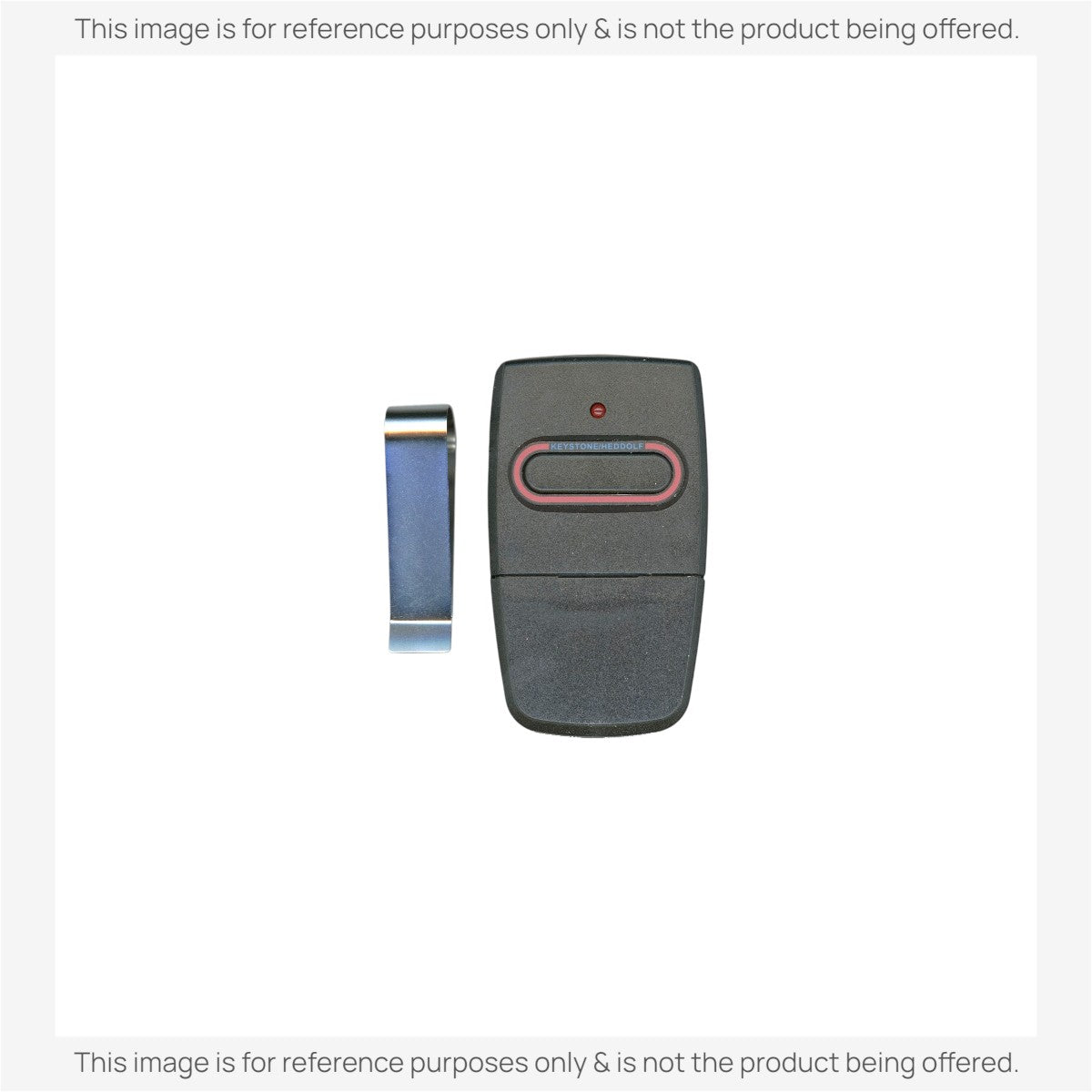 Anderic 300MHz garage door opener remote with 10 DIP switch configuration and metal visor clip in black