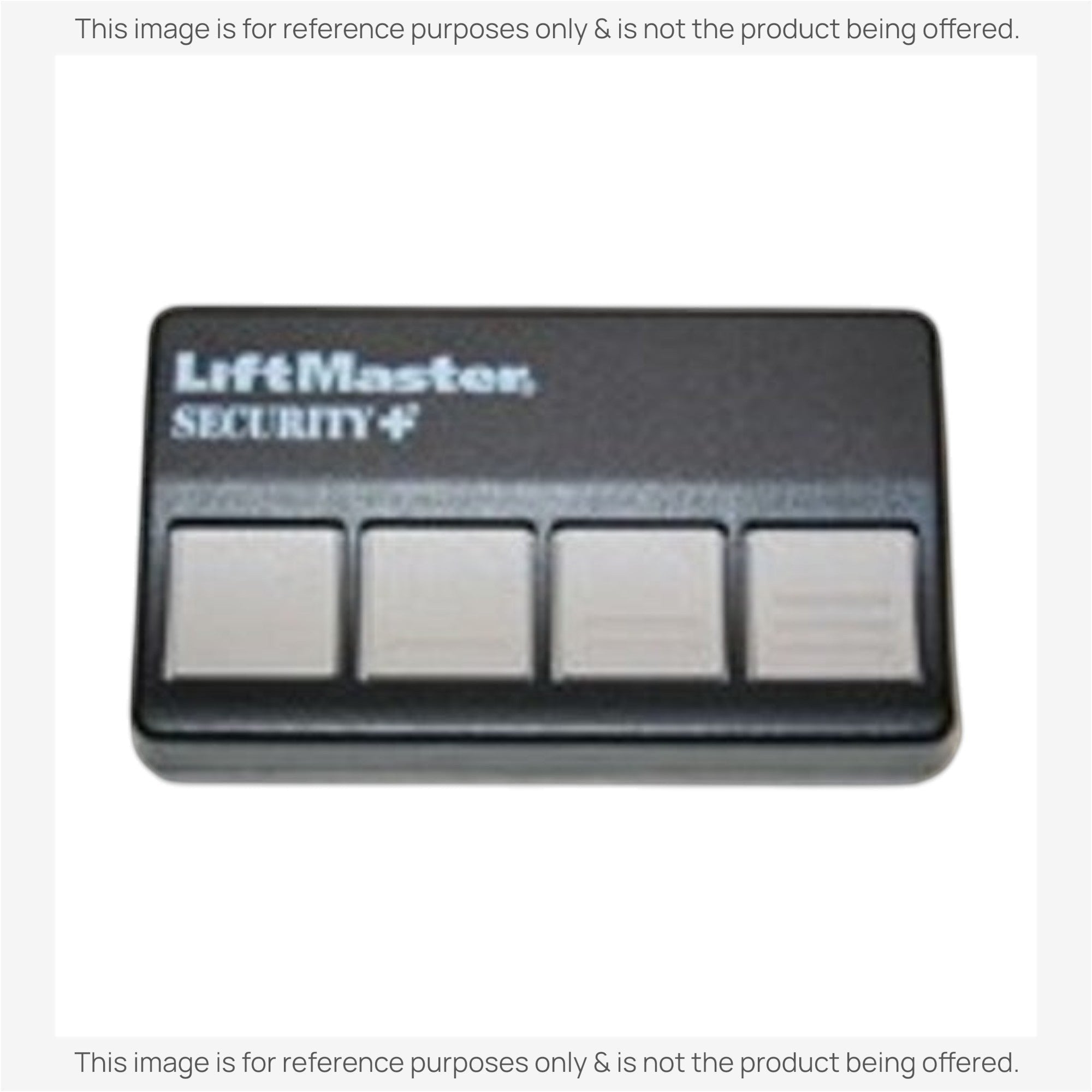 Anderic 4-button garage door opener remote control in black with silver buttons and Security+ branding.