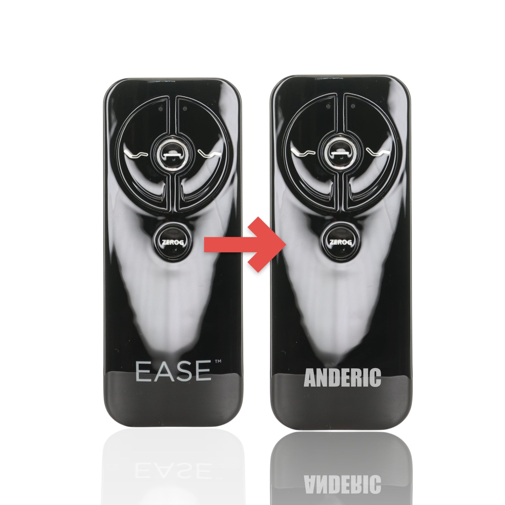 Anderic RR399A adjustable bed remote control showing the EASE and Anderic branding on a black glossy surface.