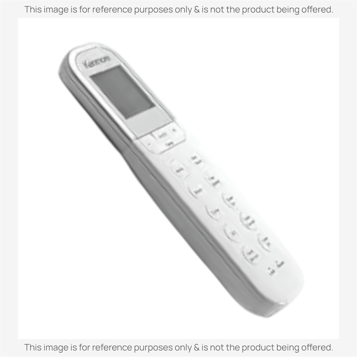 Anderic KTN828 universal air conditioner remote control with backlit LCD display and white ergonomic design