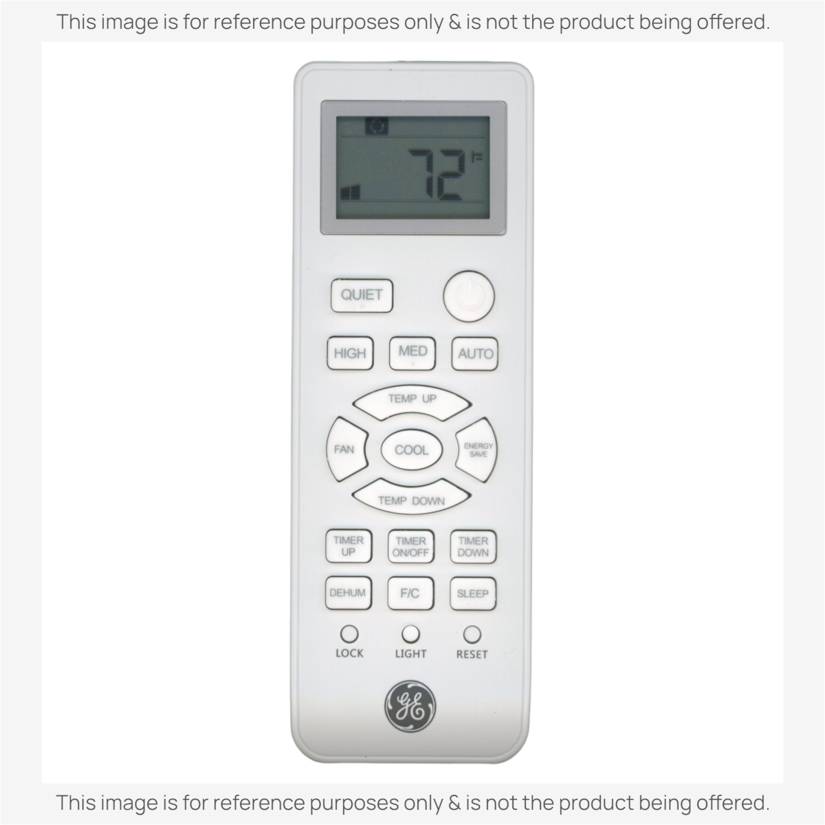 Anderic KTN828 universal air conditioner remote control with backlit LCD display and white plastic casing.