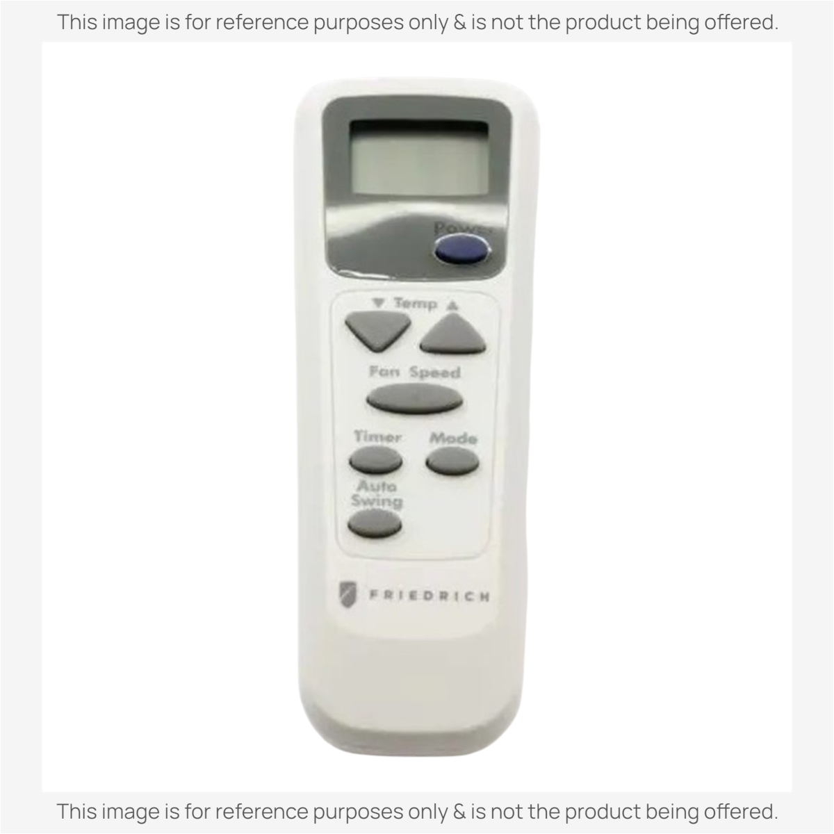 Anderic white air conditioner remote control with LCD display, numeric buttons, and temperature settings.