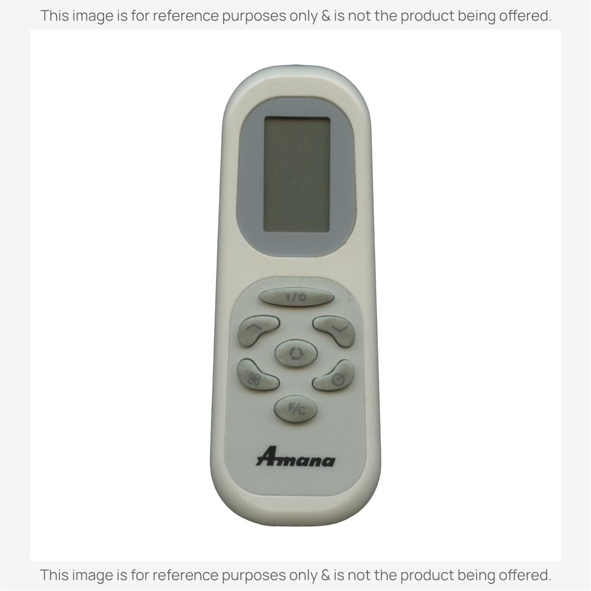 Anderic replacement remote control for Amana AC-5620-56 portable air conditioner with LCD screen and button layout.