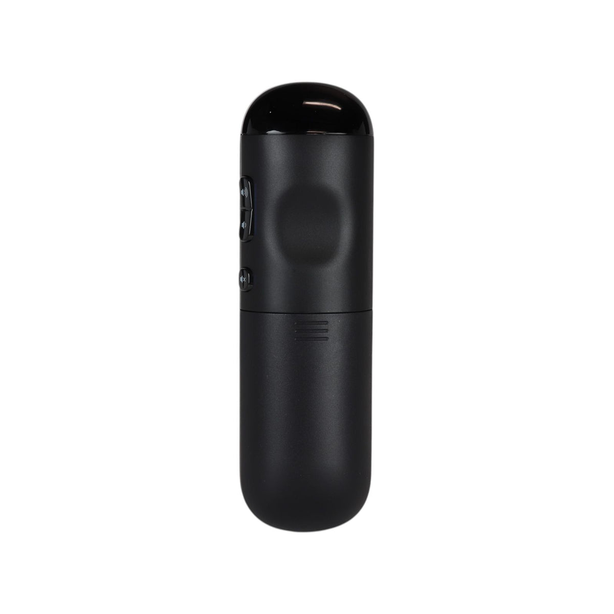 Anderic black IR remote control for TCL Roku TVs with side volume buttons and a rounded ergonomic design.