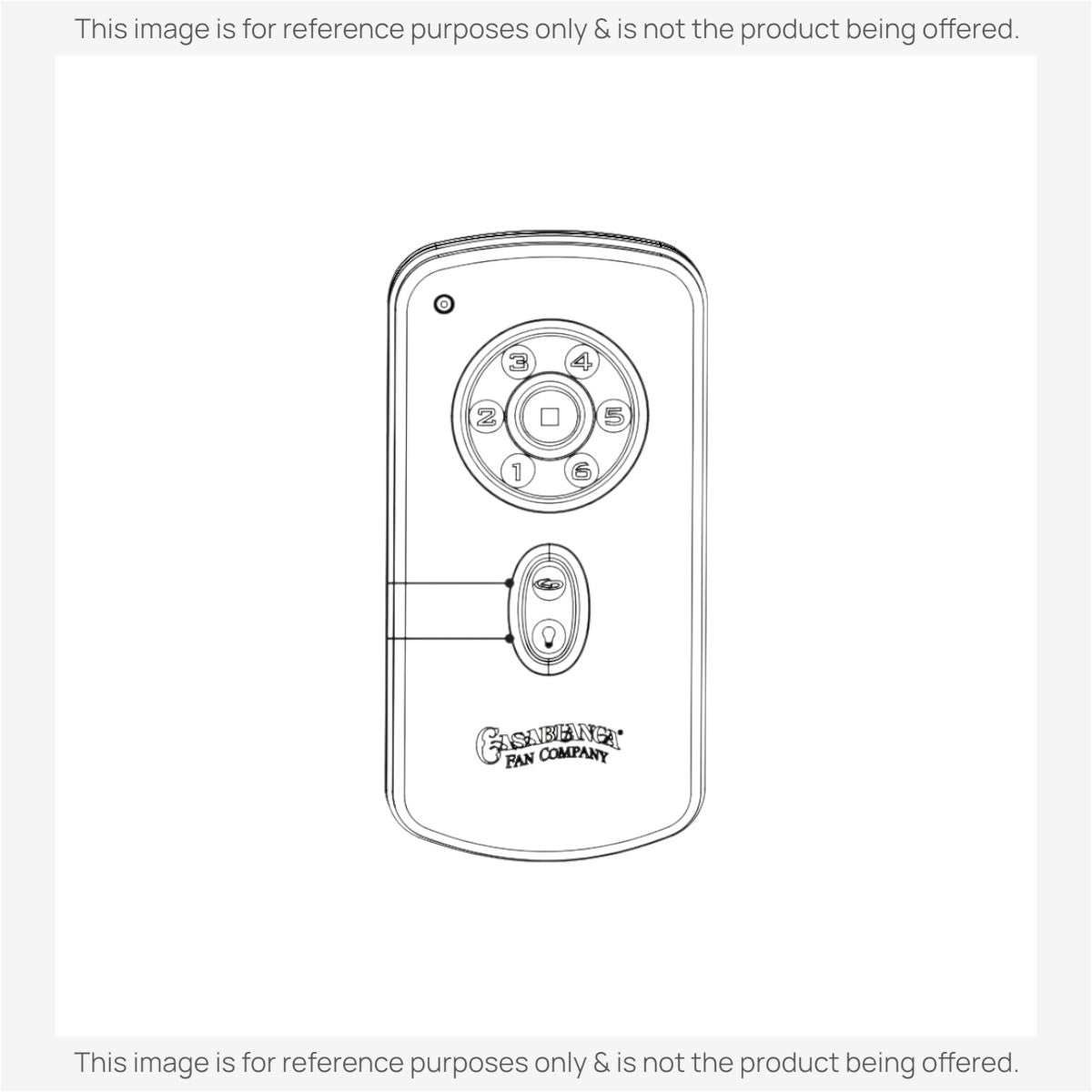 Anderic replacement remote control for Casablanca Panama and Stingray ceiling fans with speed and light buttons
