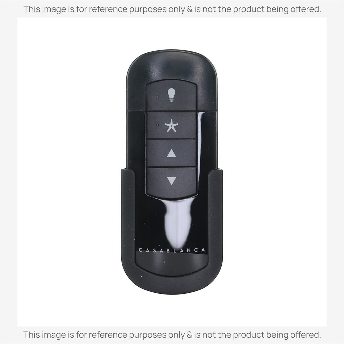 Anderic substitute 4-speed ceiling fan remote control for Casablanca 99198 IN2TX50 in black with wall mount holder
