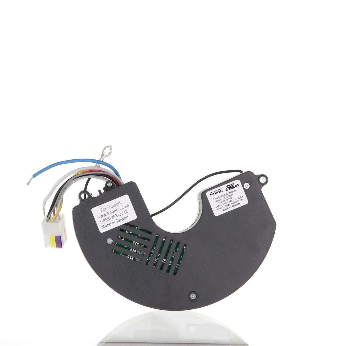 Anderic UC7058RY ceiling fan receiver replacement for Hampton Bay models with exposed wiring and black housing