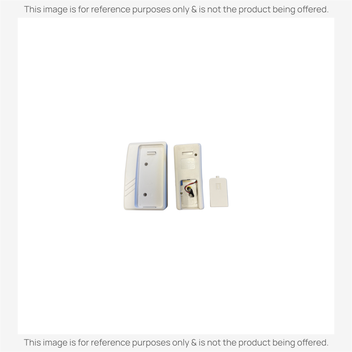 Anderic RR7080T ceiling fan remote control back view with battery compartment open and wall mount bracket