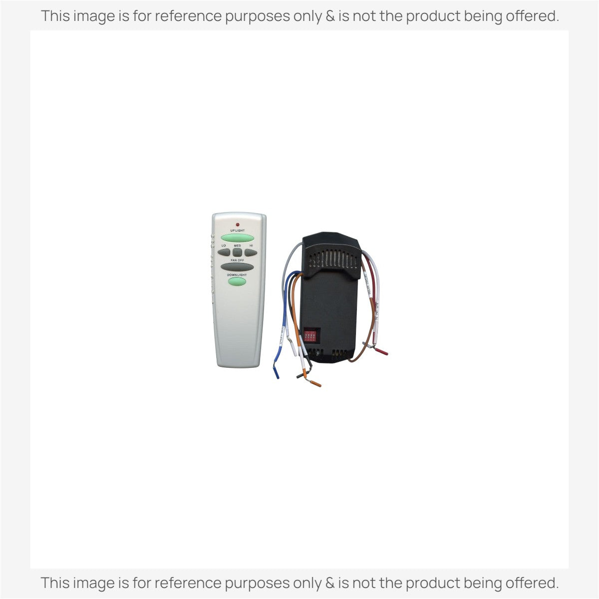 Anderic ceiling fan remote control kit with white handheld transmitter and black receiver for up and down lighting