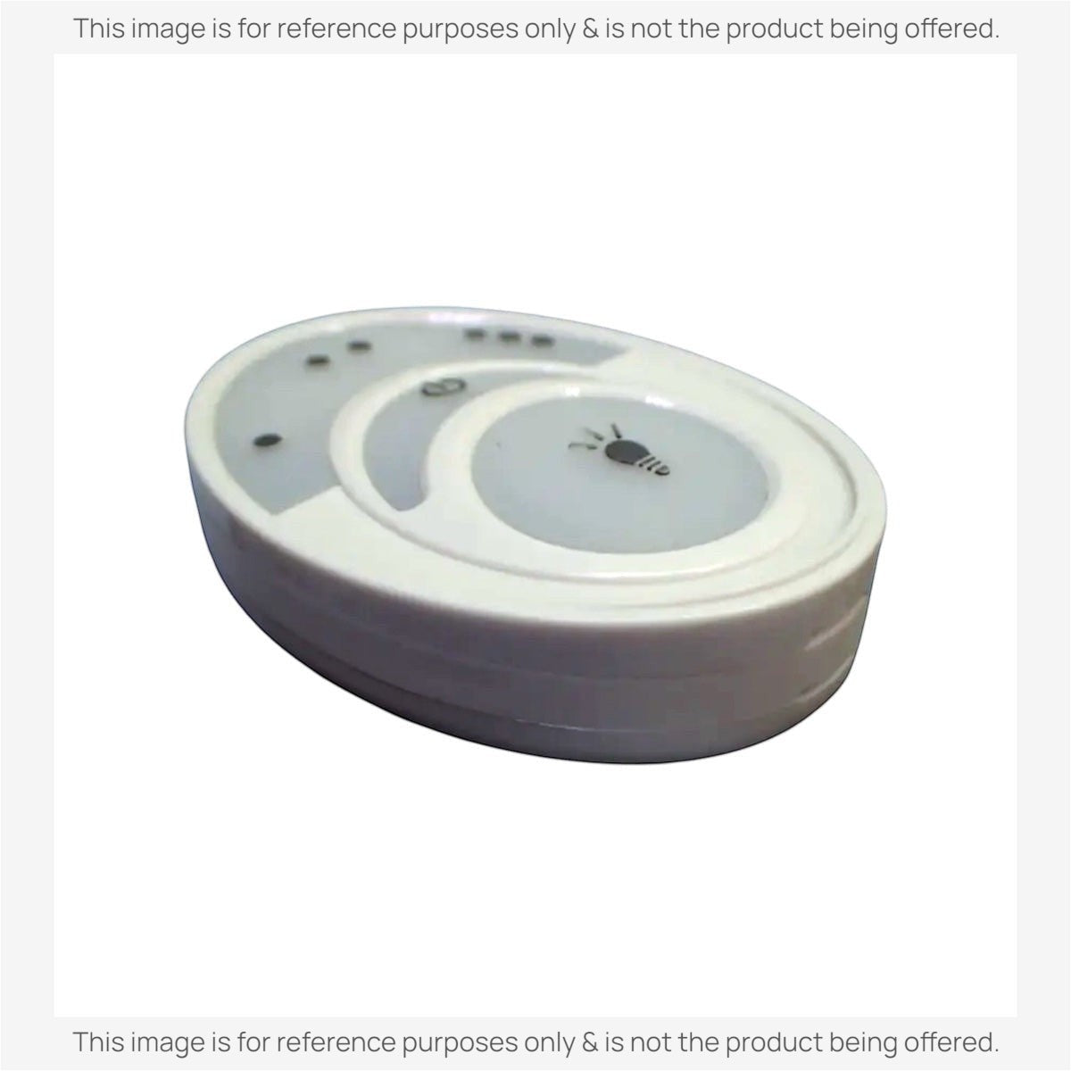 Anderic replacement ceiling fan remote control with light dimming and fan speed buttons in a white oval design.