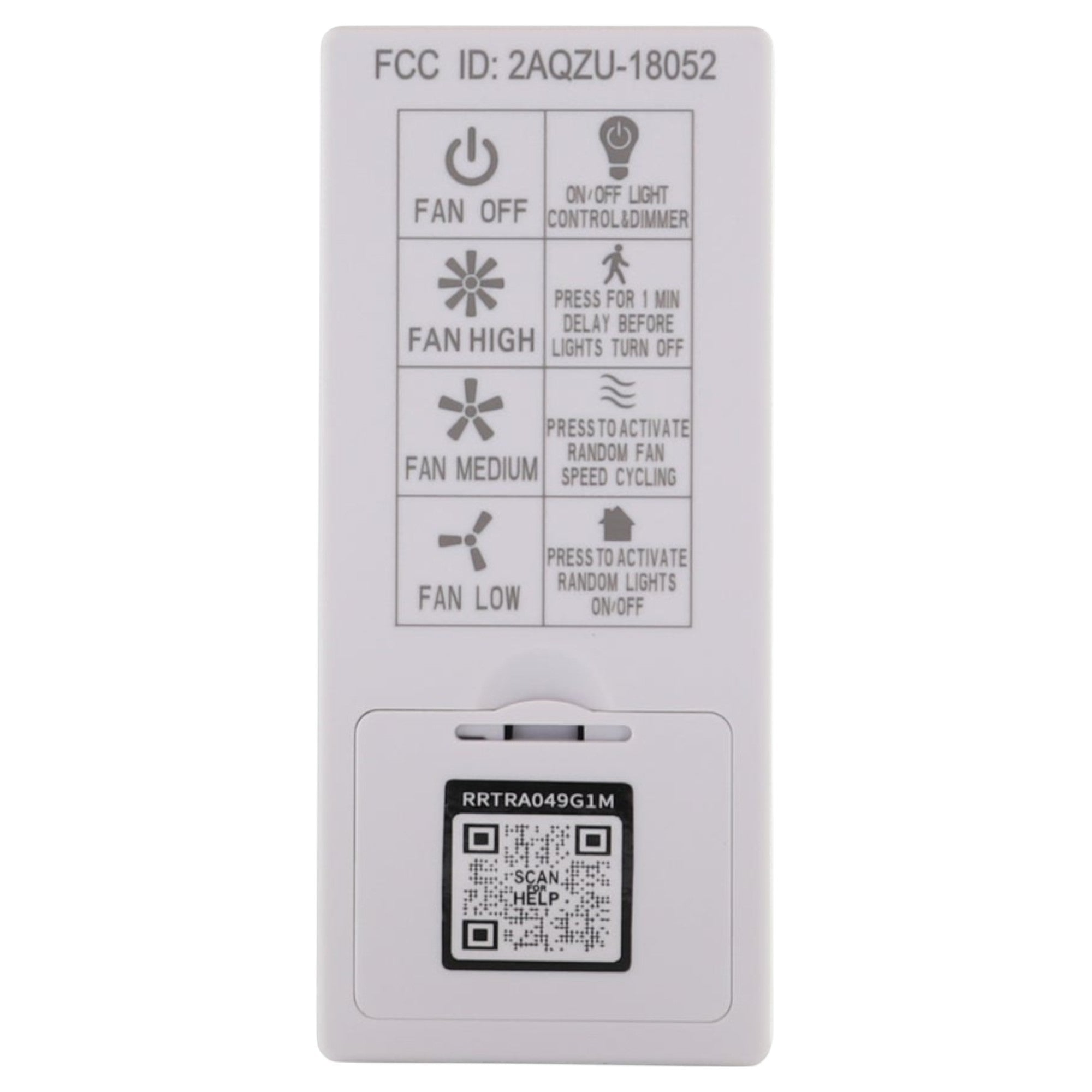 Anderic white ceiling fan remote control replacement for Harbor Breeze TR326A with speed and light dimming buttons.
