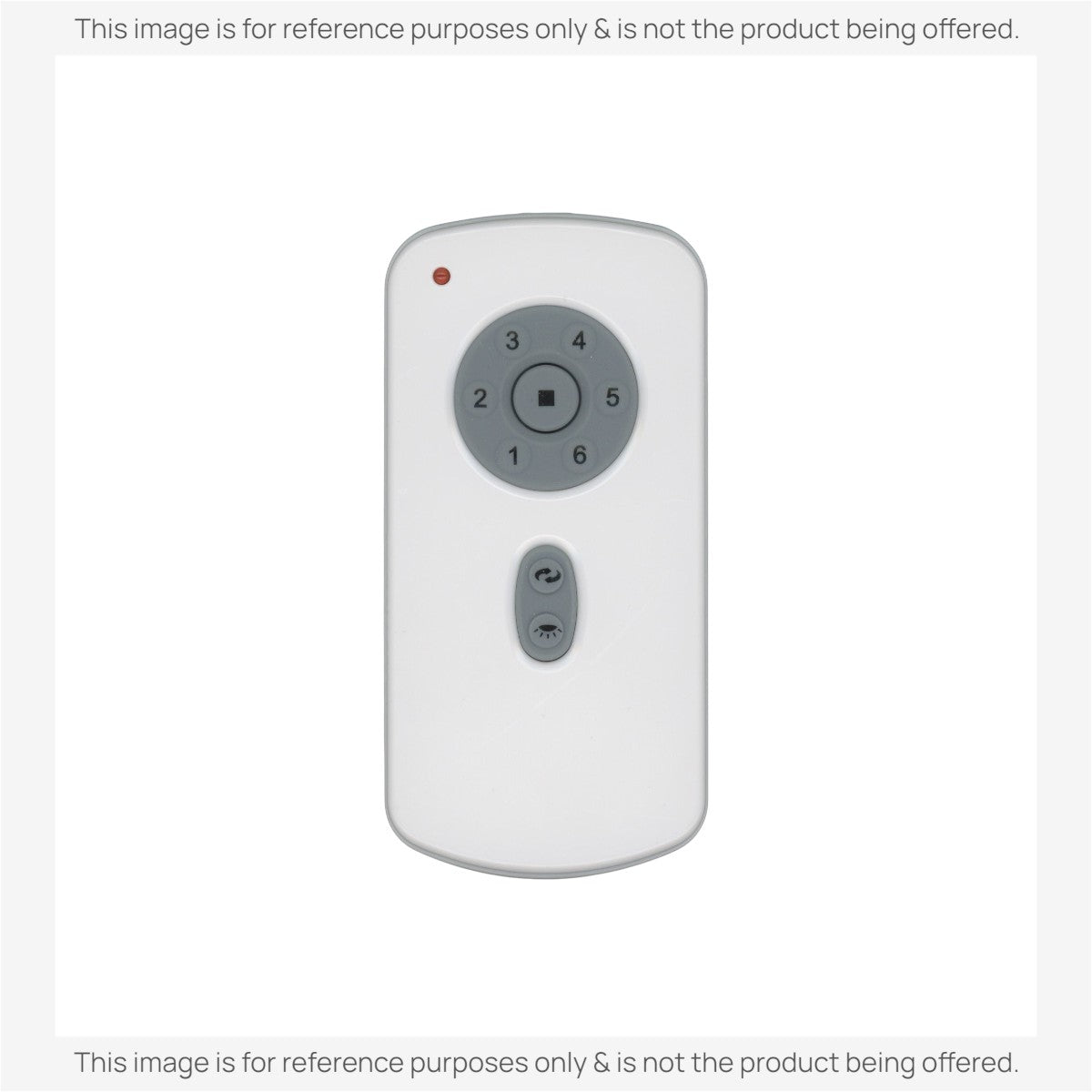 Anderic white ceiling fan remote control with grey buttons for fan speed and light settings