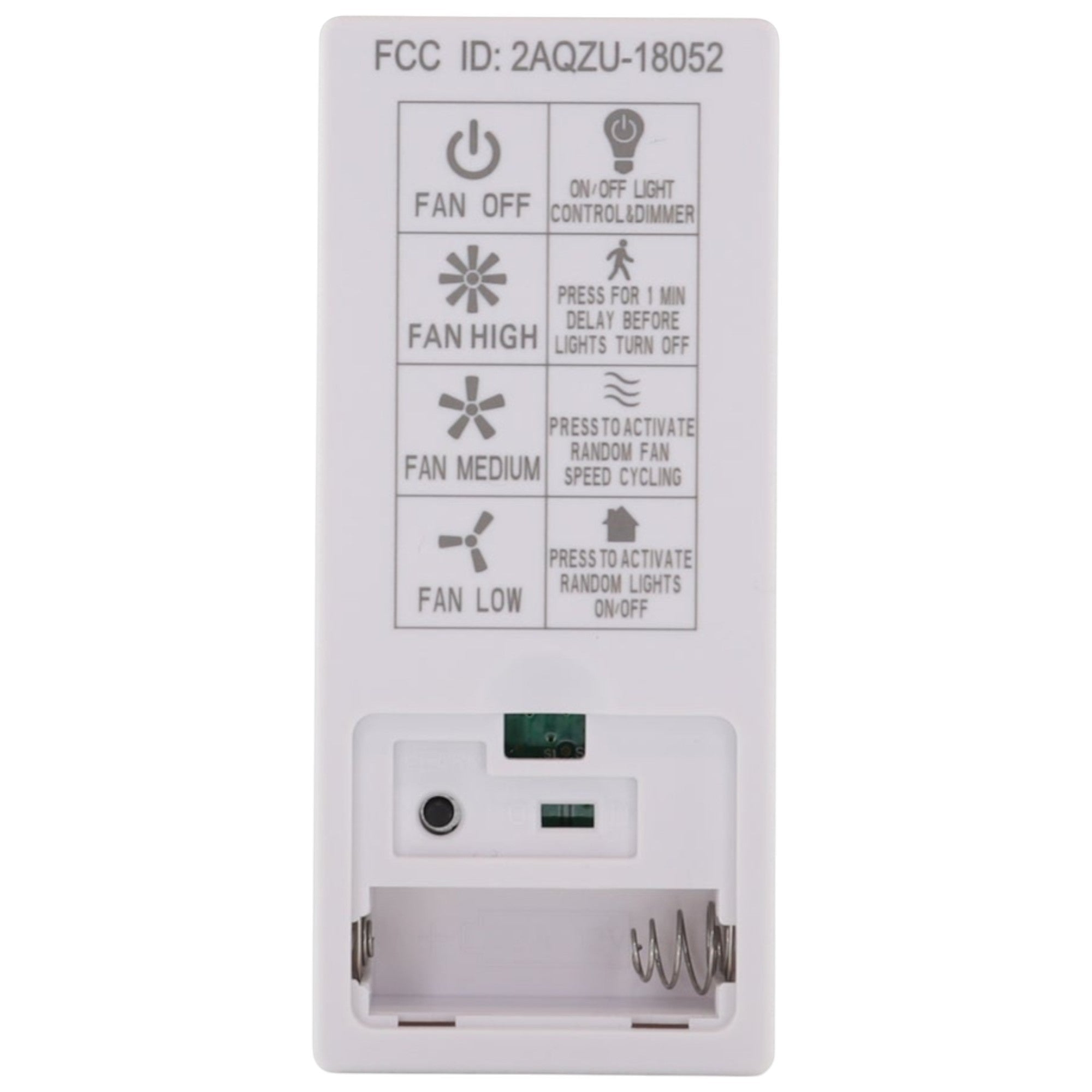 Anderic white ceiling fan remote control replacement for Harbor Breeze TR326A with speed and light dimming buttons.