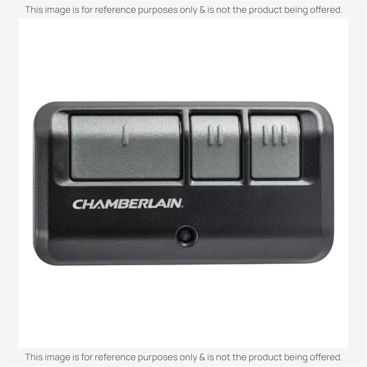 Anderic 3-button garage door opener remote control in black with grey buttons for Chamberlain systems