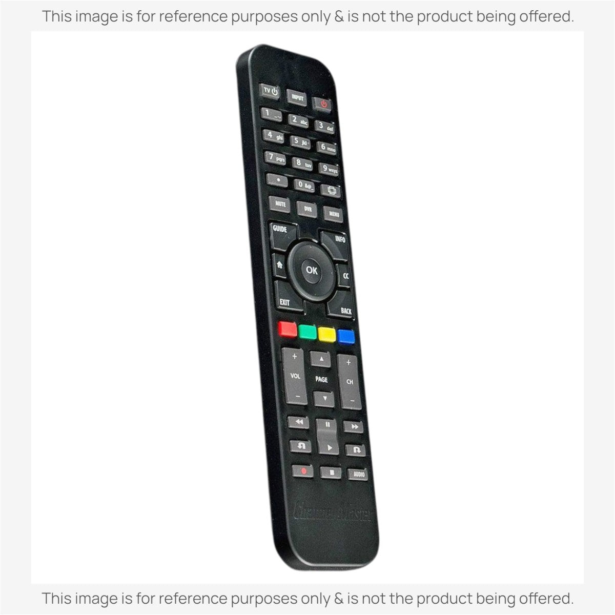 Anderic black replacement remote control for Channel Master CM7500GB16 digital TV tuner converter boxes