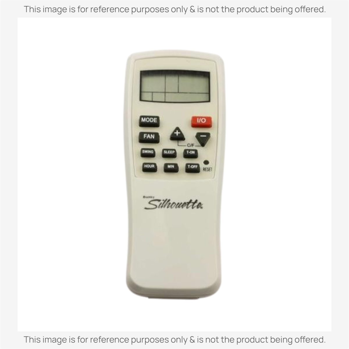 Anderic KTN828 replacement remote control for Danby Silhouette air conditioners with LCD display and black buttons.