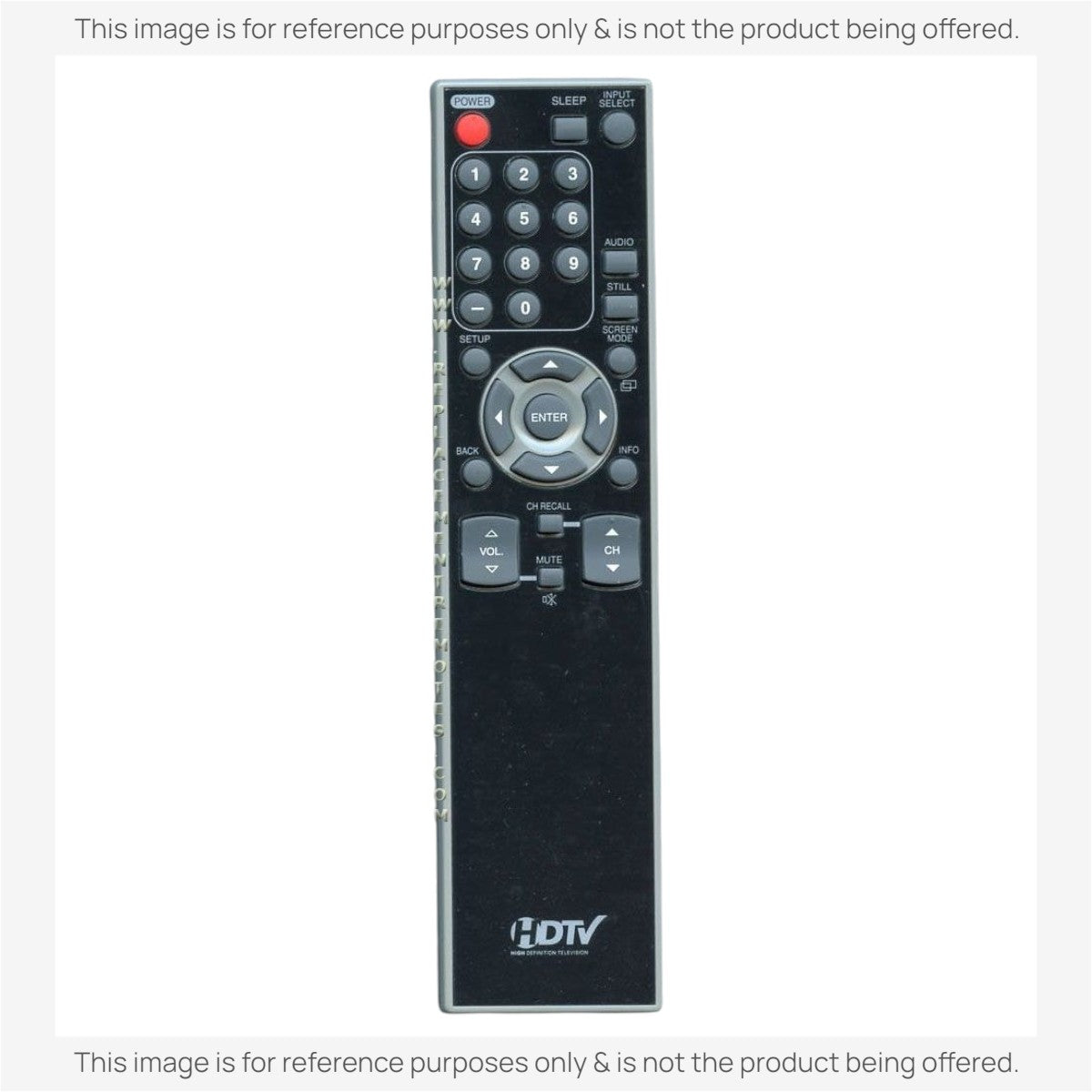 Anderic substitute TV remote control for Emerson and Funai models with large, easy-to-read buttons and HDTV branding.