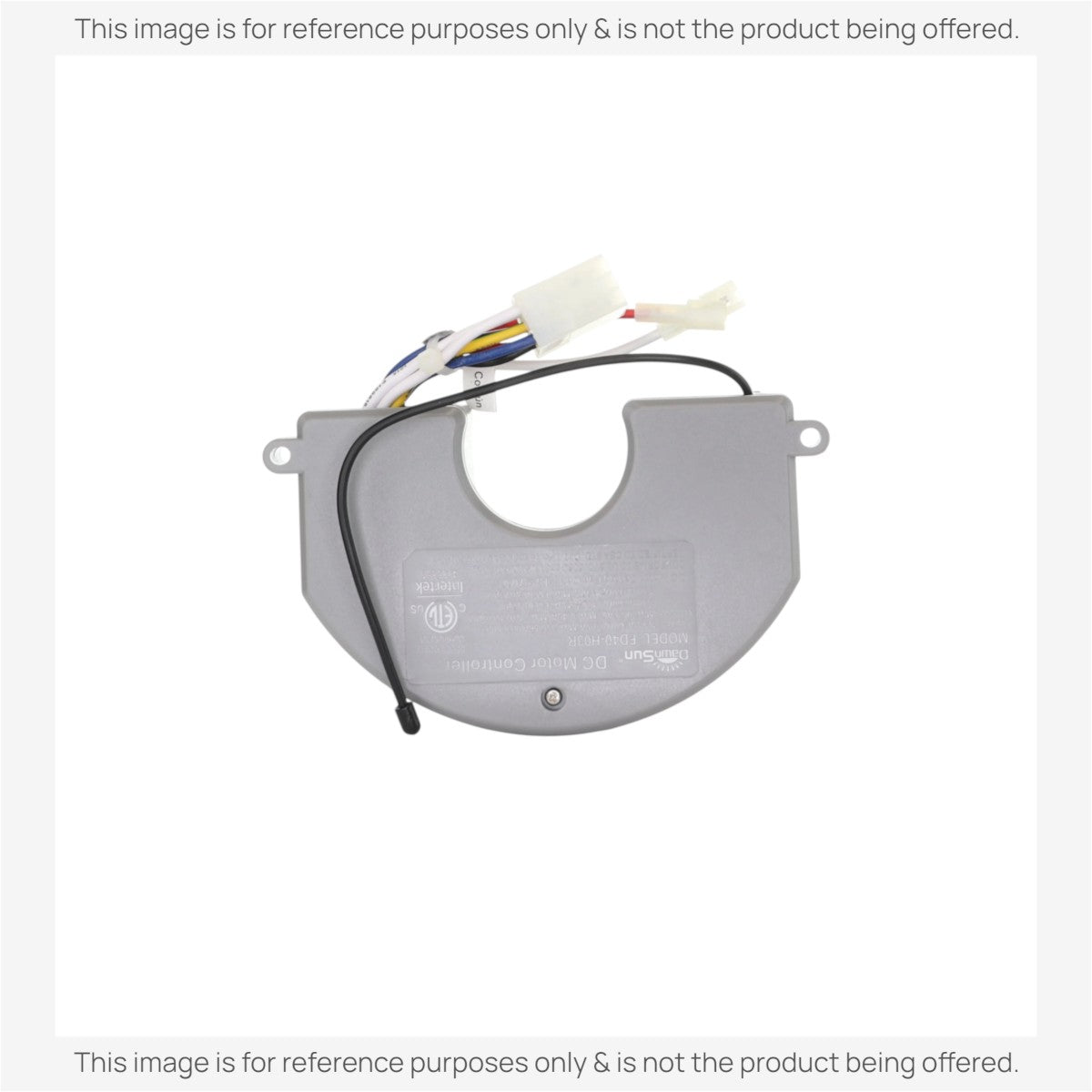 Anderic FD40-H03R ceiling fan receiver for DawnSun models with grey plastic housing and multi-colored wire harness.