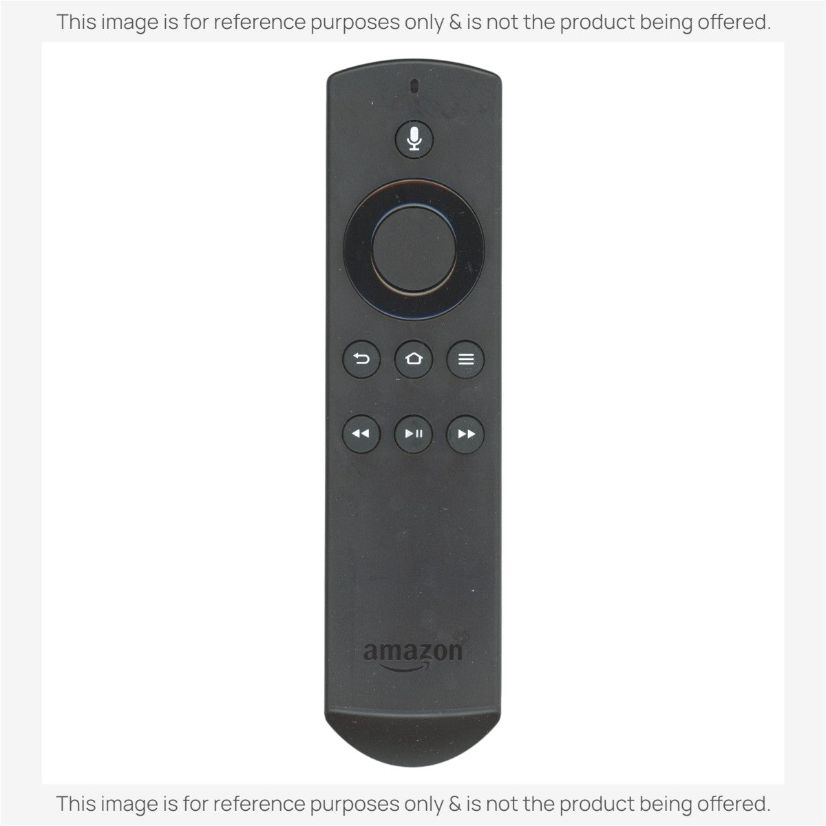 Anderic black Bluetooth voice remote control for Amazon Fire TV streaming devices with navigation and media buttons.