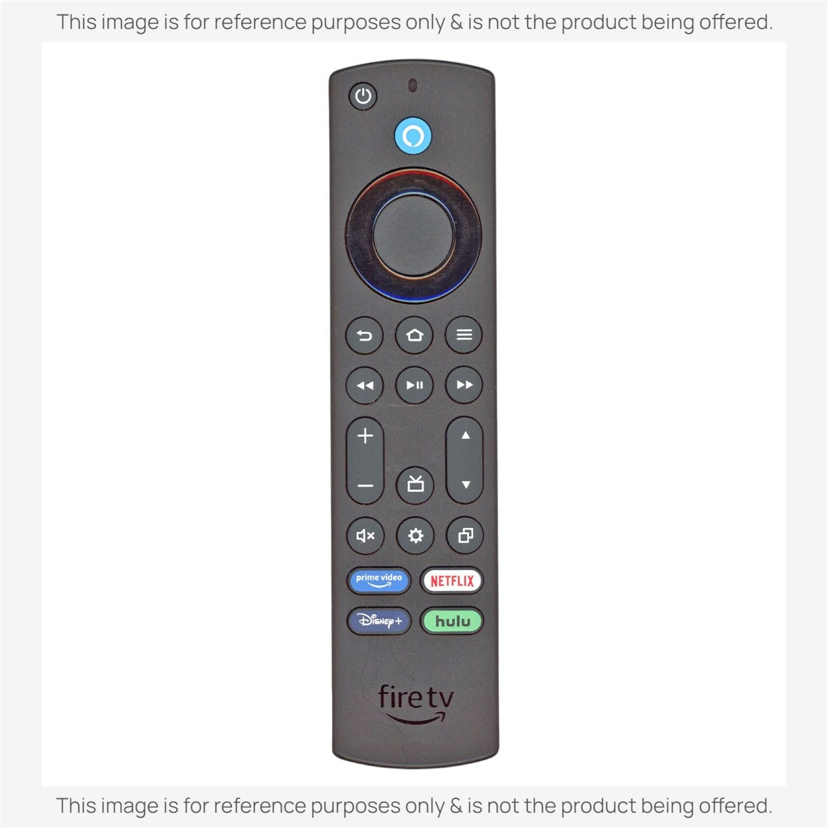 Anderic black voice remote control for Amazon Fire TV with dedicated app buttons and Alexa functionality.