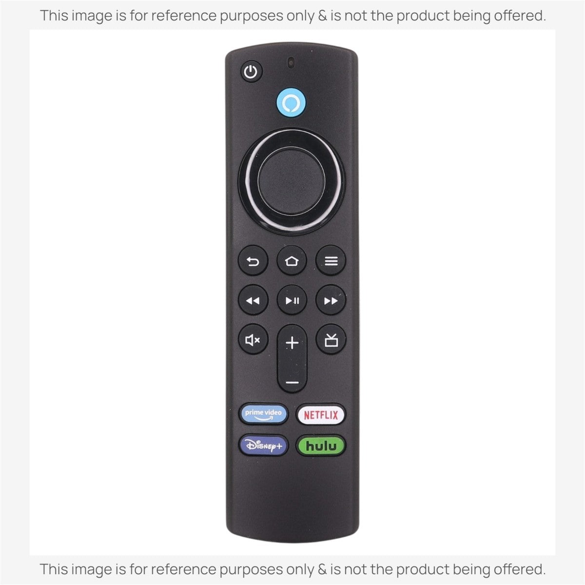 Anderic black voice remote control for Amazon Fire TV with dedicated streaming app buttons and volume controls