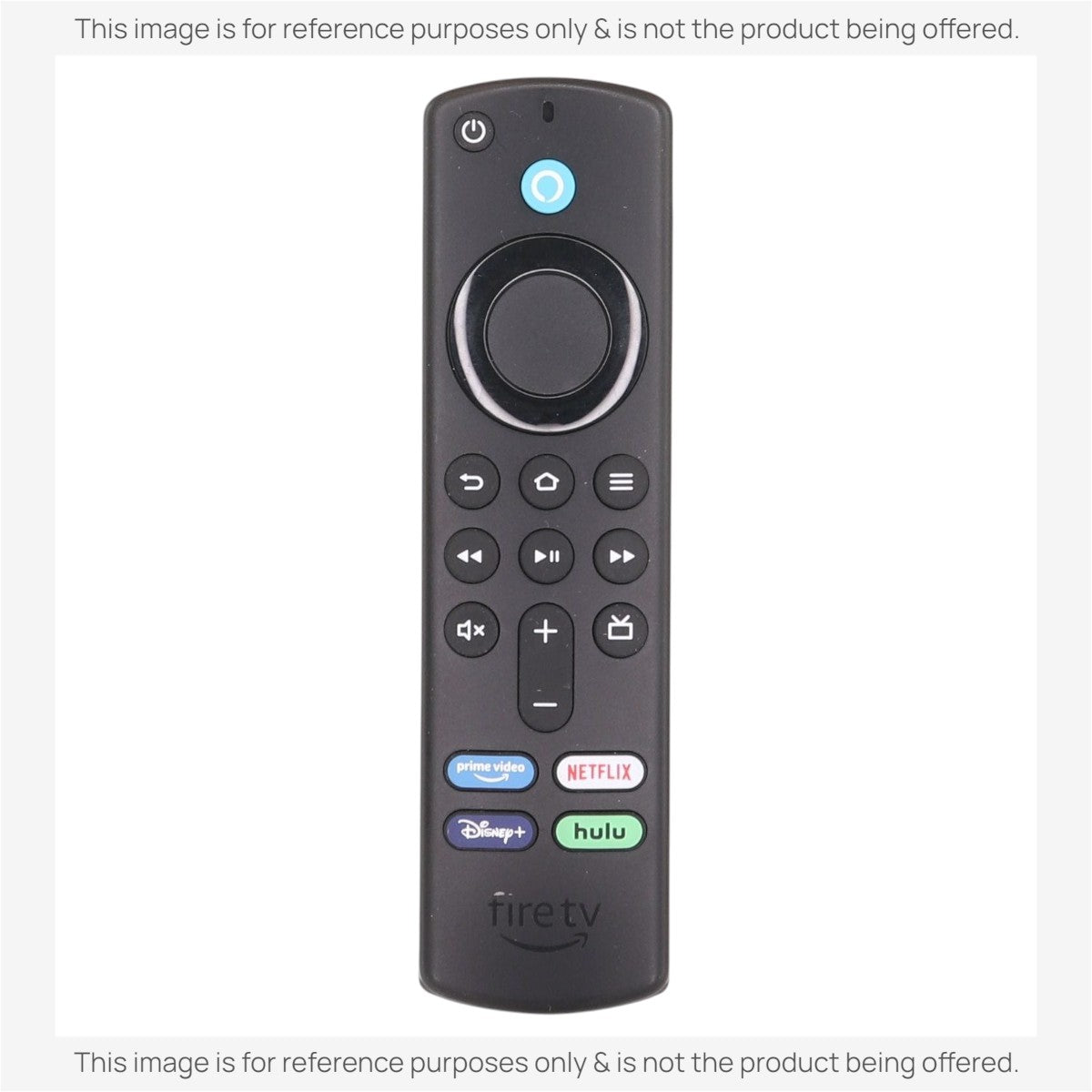 Anderic black streaming remote control with Alexa voice button and dedicated app shortcut keys for Fire TV devices.